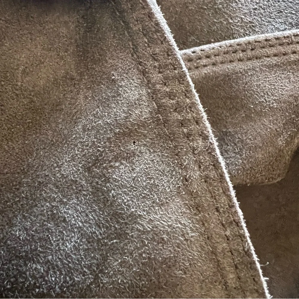 Madewell Stitched-Collar Shirt-Jacket in Suede Dark Carob S - Picture 16 of 16